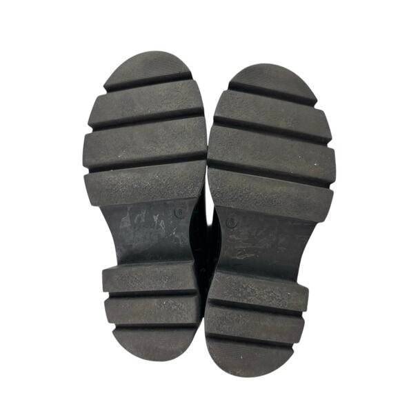 Steve Madden Barclay Women's Black Leather Round Toe Slip On Chelsea Boots Sz 6 - Picture 4 of 7